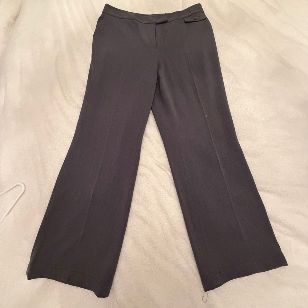 Women's Grey Wide-Leg Dress Pants